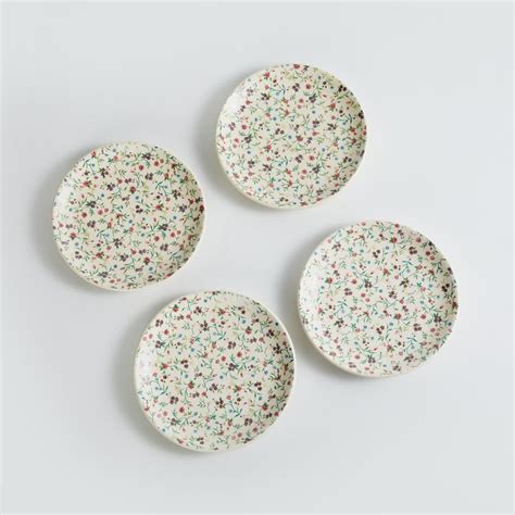 Buy Corsica Mystic India Set of 4 Stoneware Quarter Plates - 18cm from ...