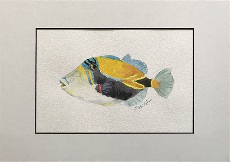 Humuhumunukunukuāpuaʻa (Reef Triggerfish Hawaii State Fish) Original ...