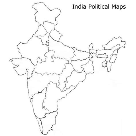Blank map of india | map of india with countries – FIOGN