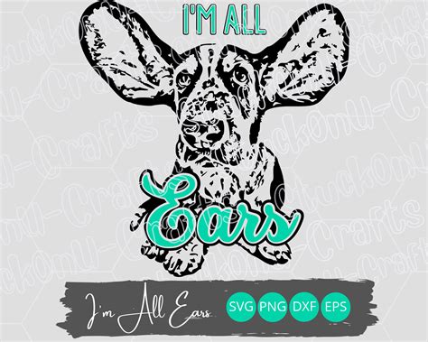 I'm All Ears Basett Hound SVG Design, Basset Hound Cut File, Instant ...