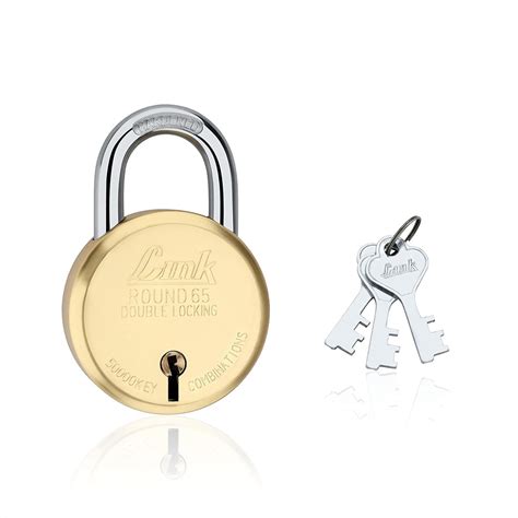 Round Brass 65MM Lock Double Lock Padlock | Linkcart