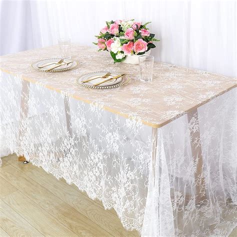 Amazon.com: Lace Tablecloth Floral Lace Table Cloth Vintage Lace Table ...