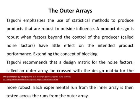 Image result for Taguchi Design