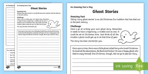Ghost Stories Writing Worksheet / Worksheet (teacher made)