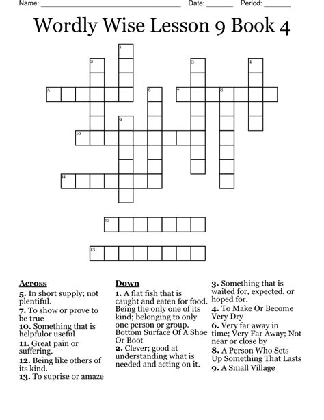 Worldly wise Crossword - WordMint