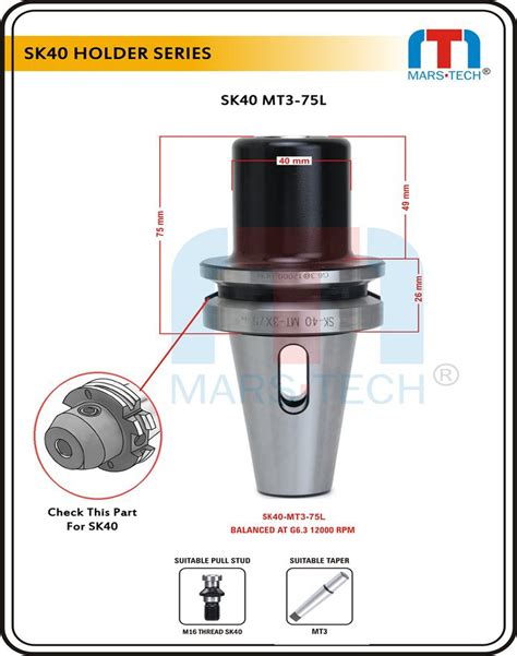 Sk40 Morse Taper Adaptor Mt Holder Mt2 Mt3 – Jaibros
