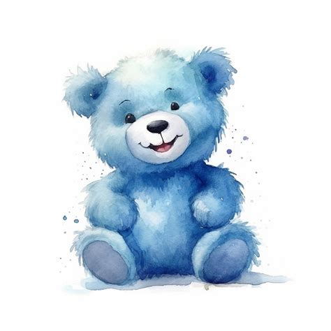 Blue Teddy Bear Drawing