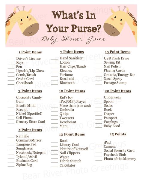 Printable Baby Shower Games Free