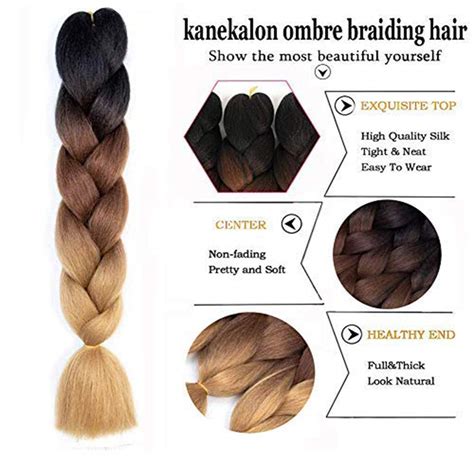 Buy Ombre Kanekalon Braiding Hair 5 Pack Ombre Jumbo Braiding Hair ...