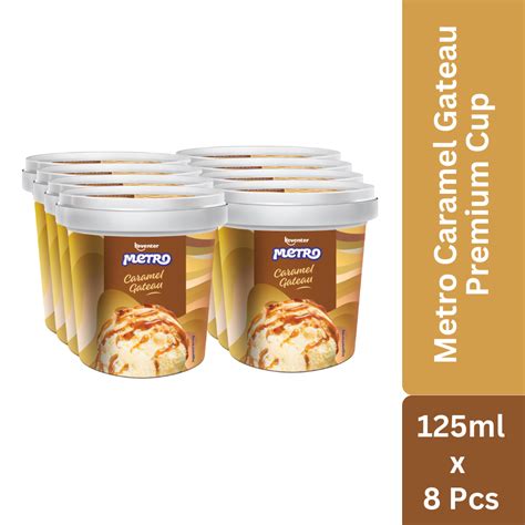 Keventer Metro Caramel Gateau Premium Cup - 125ml (Pack of 8 ...