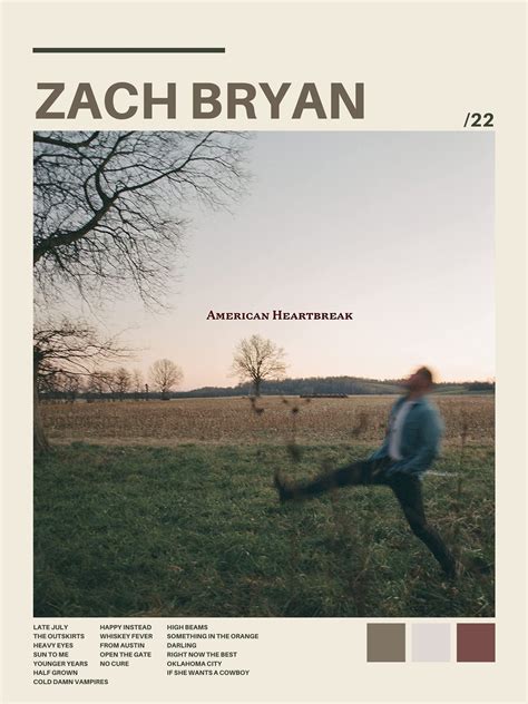 American Heartbreak Zach Bryan Album Poster 2022 - Etsy