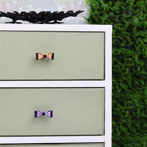 Modern Multicolor Iron Bow Cabinet Drawer Knob-6 Pieces