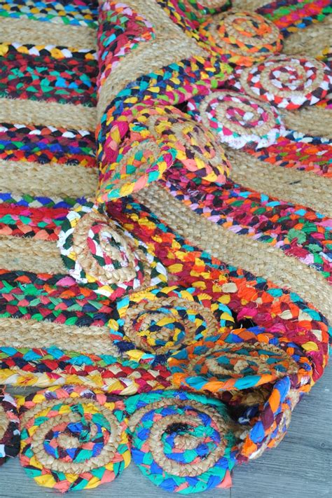 MAZE - BRAIDED WITH MULTI RECYLED CHINDI RUG – Art Avenue