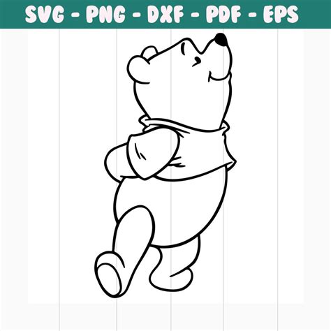 Winnie The Pooh Outline Svg Winnie Pooh And Friends Circle SVG, Pooh