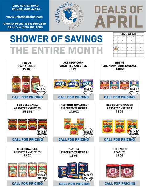 Monthly Deals – United Sales & Distributors, Inc.