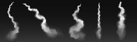 Spiral plane jet condensation trail smoke isolated vector effect ...