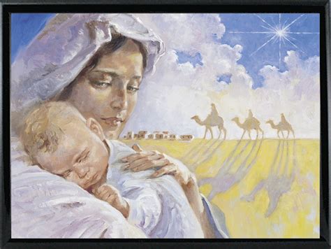 Frame USA Mary with Baby Jesus-HALFRE16768 Print 8.75"x12" by Hal ...