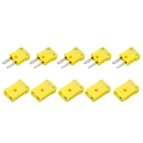 Uxcell K Type Thermocouple Wire Connectors Male Female Plug Adapter ...