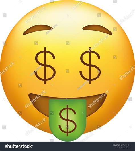 Dollar Eyes Emoji Money Face Emoticon Stock Vector (Royalty Free ...