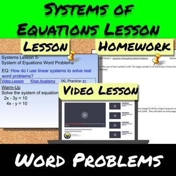 Image result for System of Equation Word Problem Tutorial