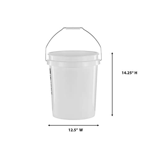 5 gallon bucket measurements online