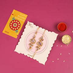 Classic Rakhi Hamper for Bhai & Bhabhi – Kesar Sweets