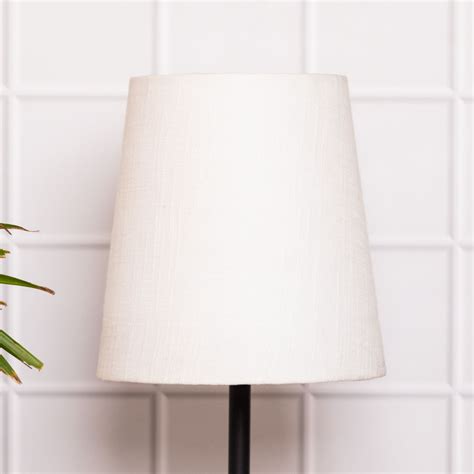 8" Conical Cotton White Slab Lamp Shade - PineCraft