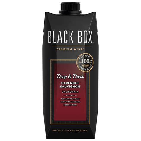 Black Box Wines Cabernet Sauvignon Deep and Dark Red Wine 500ml Tetra ...