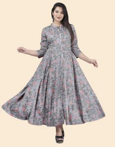 JIYANSH Women Floral Print Anarkali Kurta - Buy JIYANSH Women Floral ...