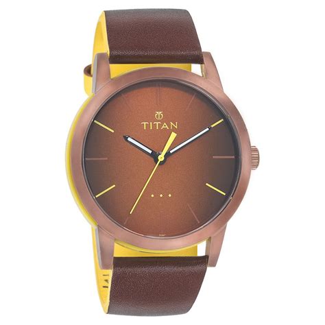 Buy Online Titan Quartz Analog Brown Dial Watch for Women - 9954kl03j ...