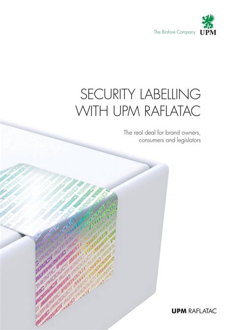 SECURITY LABELLING WITH UPM RAFLATAC