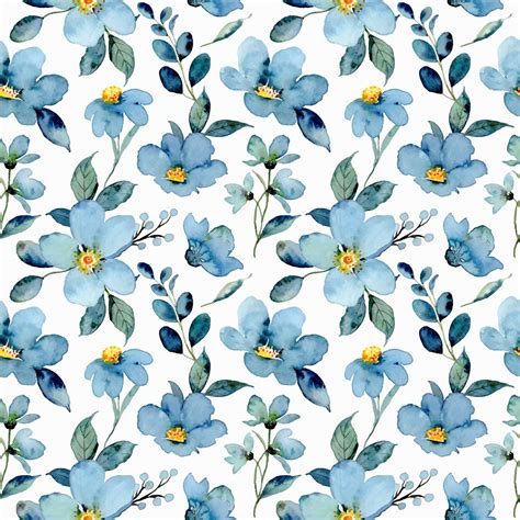 Blue And Green Floral Patterns