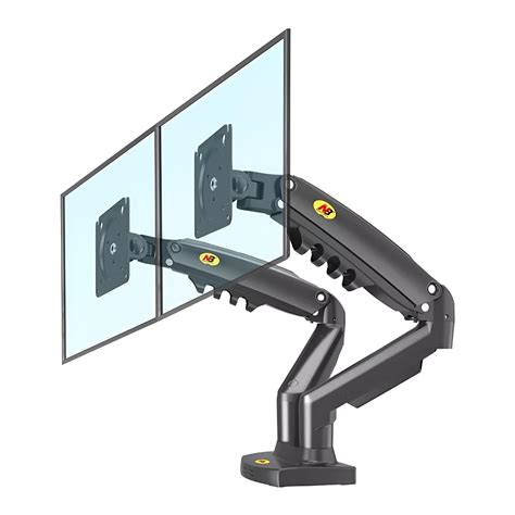 SYGA NB F160 Dual Monitor Desk Mount, Gas-Strut Arm for 17-27 inch Scr ...