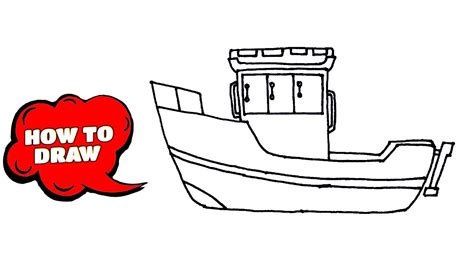 How to Draw a Boat easy | Boat Drawing | Fishing Boat Drawing - YouTube