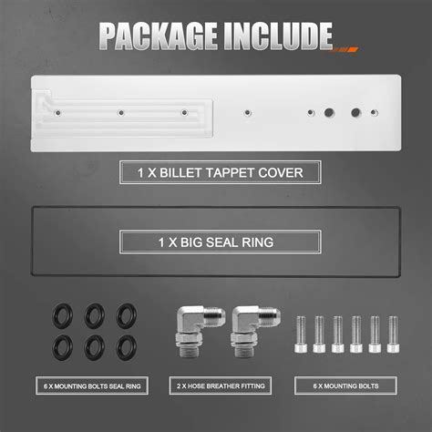 Buy TEMSONE Billet Tappet Cover Kit with Seals Bolts Fittings ...