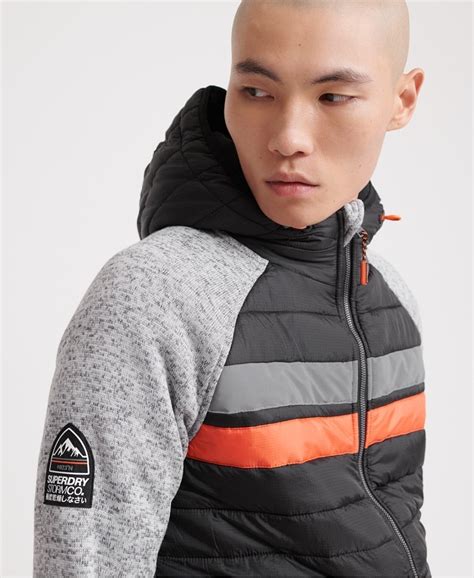 STORM CHEST STRIPE HYBRID ZIP HOODIE