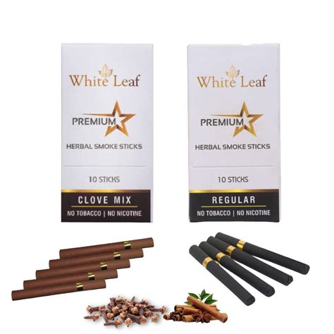 Buy White Leaf Premium Herbal Smokes Cigarettes - Tobacco and Nicotine ...