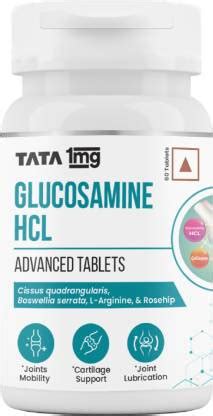 TATA 1mg Glucosamine HCL 1500 mg Tablets Price in India - Buy TATA 1mg ...