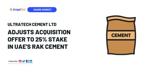 UltraTech Cement Adjusts Acquisition Offer to 25% Stake in UAE's RAKWCT