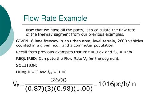 Image result for Process Flow Rate Example