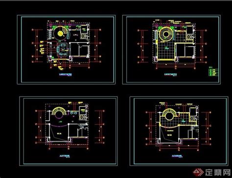 家装CAD图纸[80],新中式风格3室CAD施工图全套免费下载-齐生设计职业学校