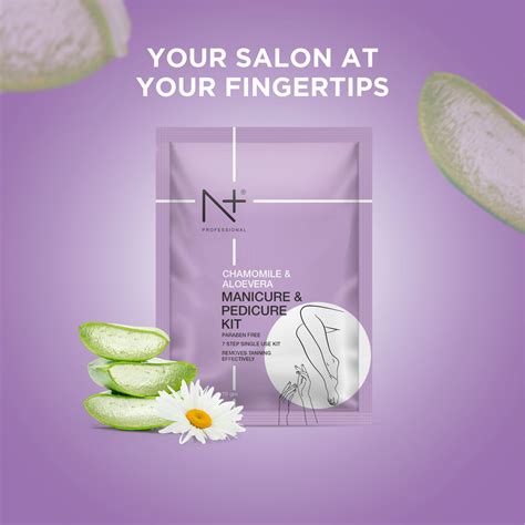 Manicure & Pedicure Kit, with Chamomile & Aloe Vera – 7-Step Paraben-F ...