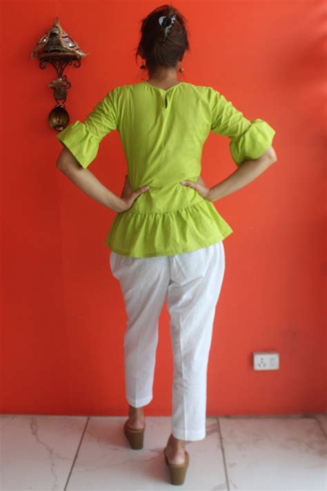 Freedom Green Gathered Top – anokherang