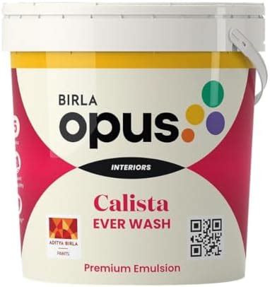 Birla Opus Calista Ever Wash Interior Emulsion Paint Â– Antifungal ...
