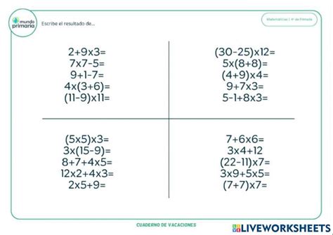 Image result for Matematica Con Operaciones