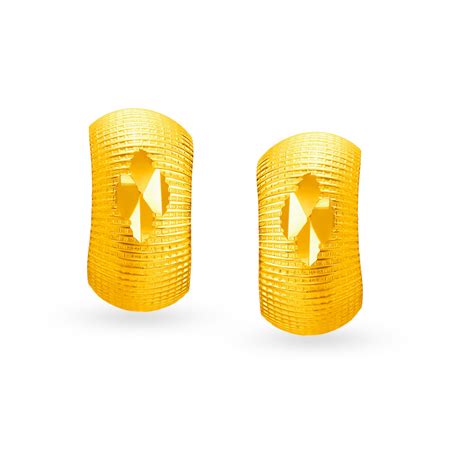 Simple Matte Finish Gold Stud Earrings