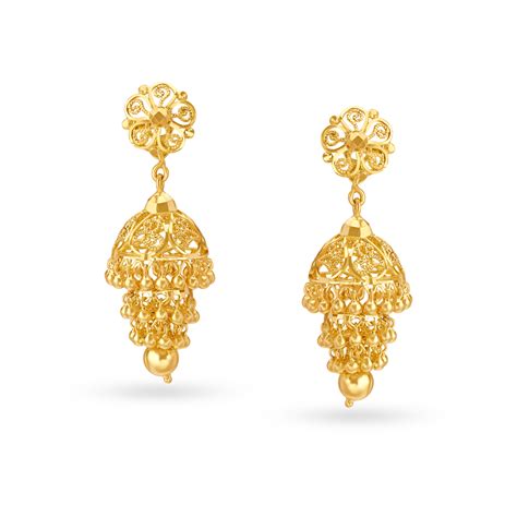 Ornate Floral Jhumkas