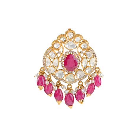 22k Gold Ruby Beads Pendant – Krishna Jewellers Pearls and Gems Pvt Ltd