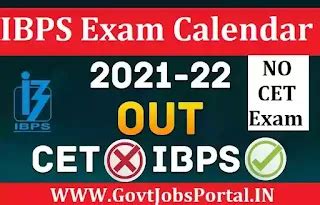 IBPS Exam Calendar 2021-22 / IBPS PO, Clerk, SO Exam Dates 2021 is Out