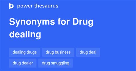 DRUG DEALING Synonyms: 111 Similar Words & Phrases